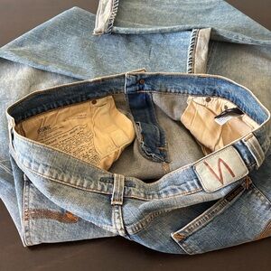 👖 Nudie Jeans Men’s 36X34 Lean Dean Shimmering Comfort Organic Worn Twice! 👖